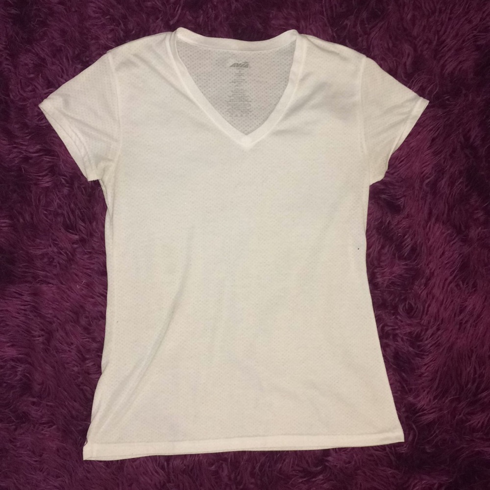 White Dotted Light Work Out Tee Shirt